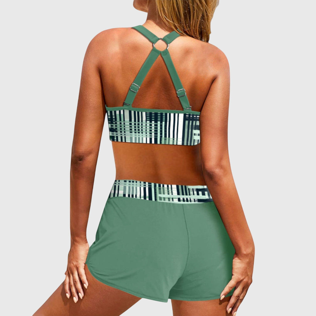 Bianca | Bikini de Cintura Alta con Textura Acanalada