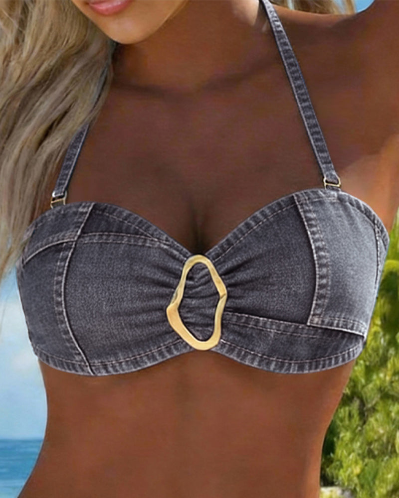 Patricia | Bikini de Dos Piezas con Tirantes y Hebilla de Metal