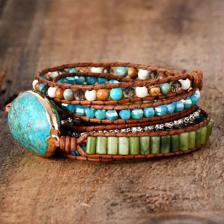 Pulsera de Protección de Amazonita Sanadora