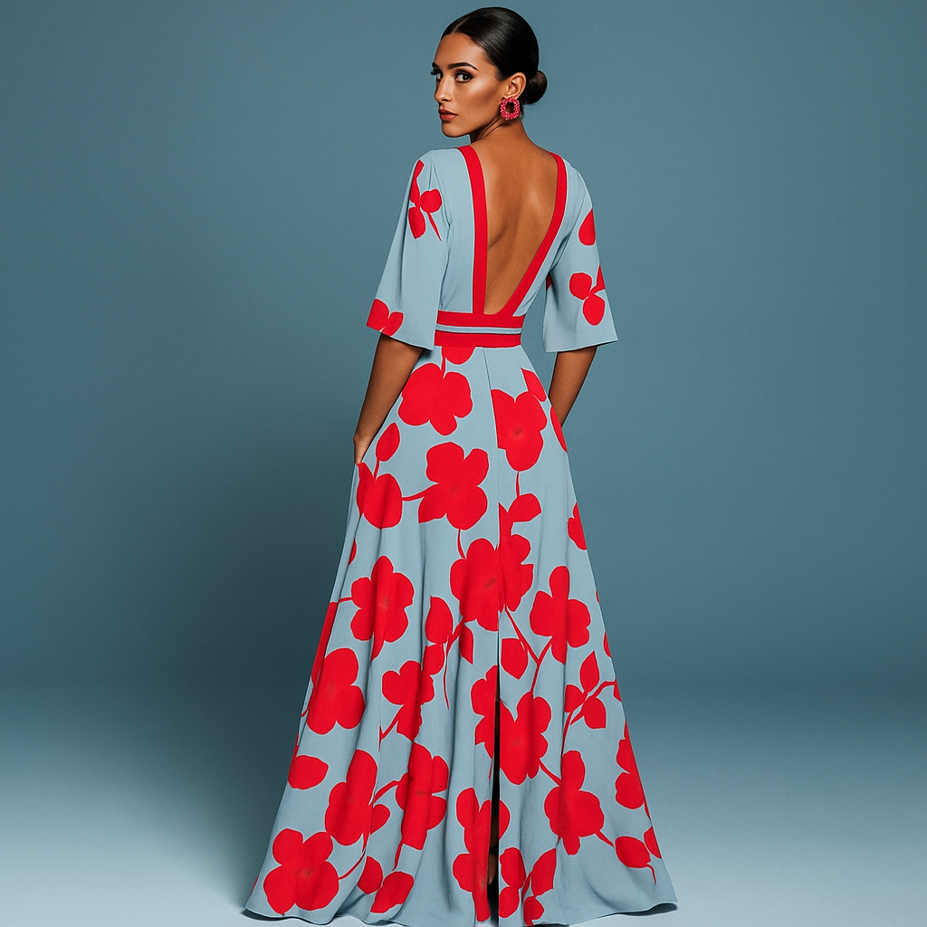 Barbara | Vestido de Flores Elegante