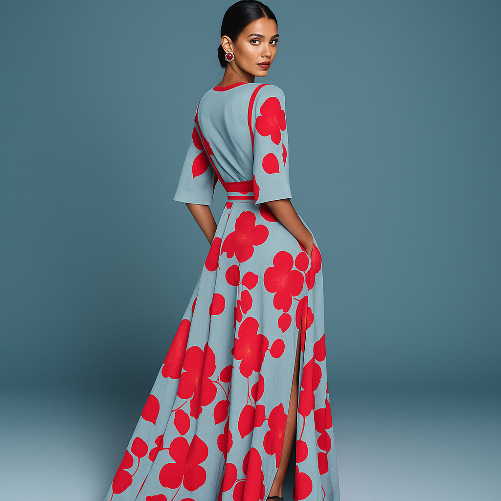 Barbara | Vestido de Flores Elegante