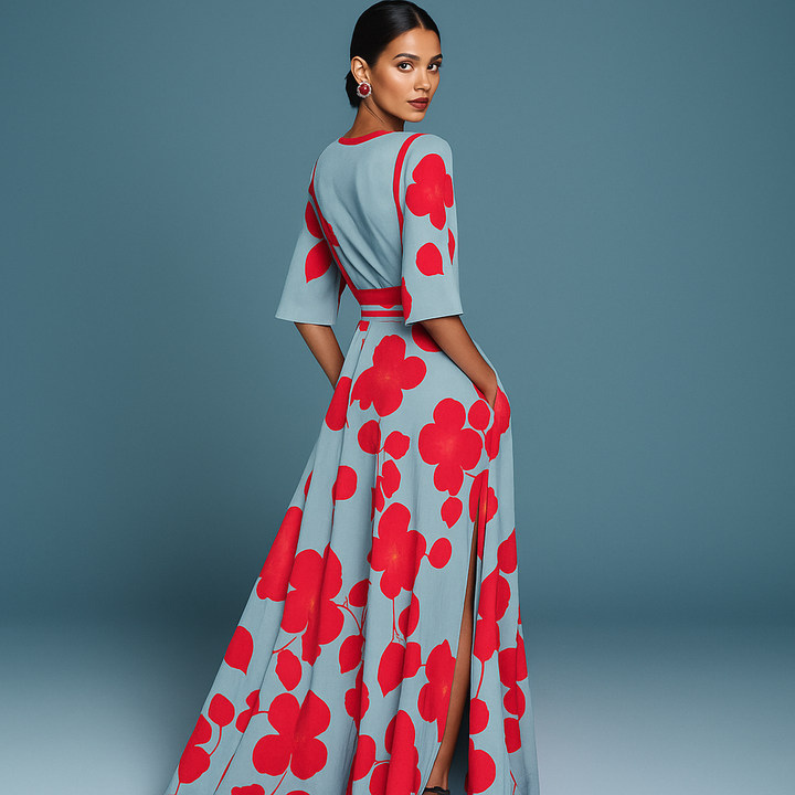 Barbara | Vestido de Flores Elegante