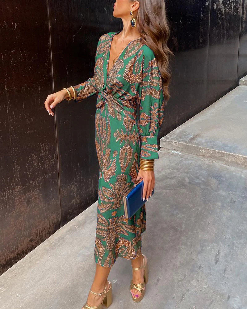 Colleen | Vestido elegante con estampado floral