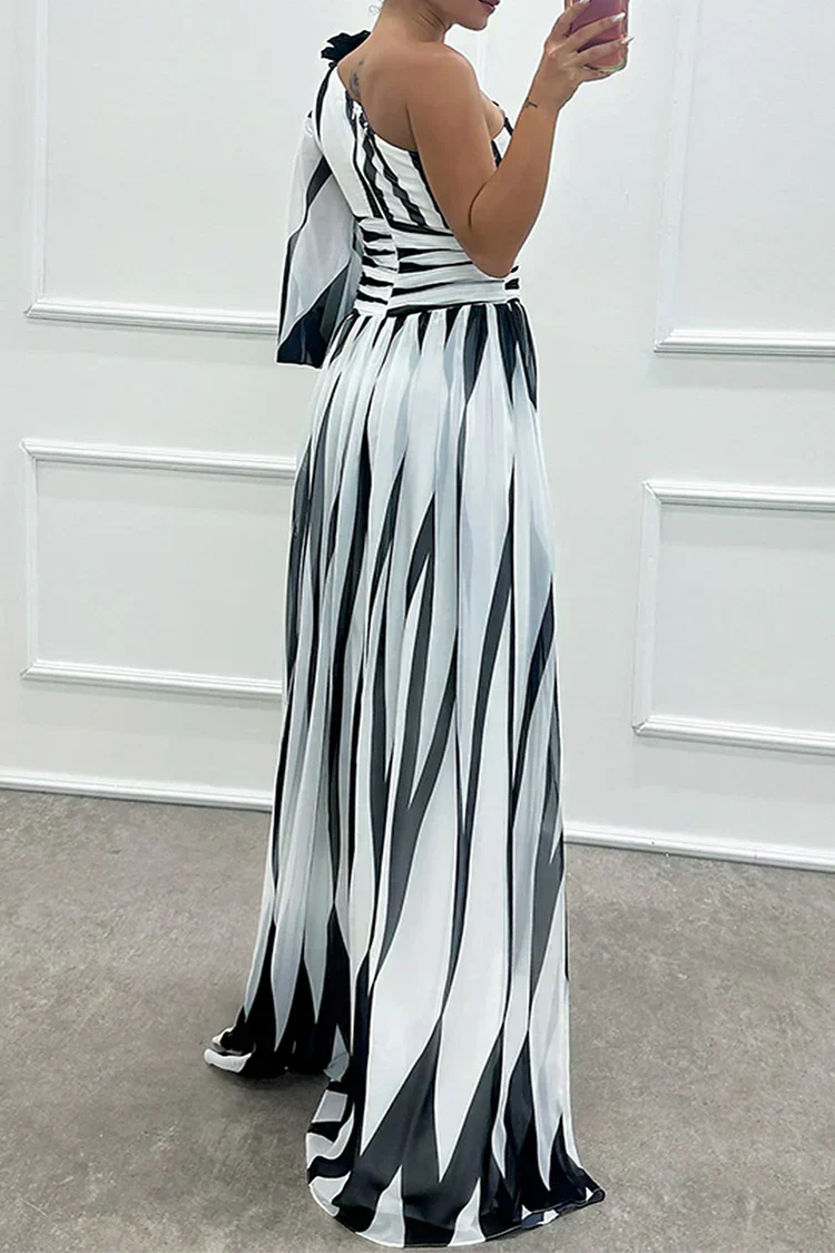 Shiloh | Vestido Largo Elegante a Rayas