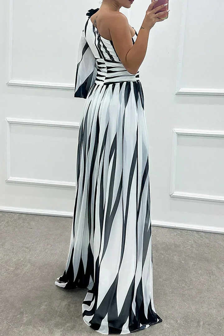 Shiloh | Vestido Largo Elegante a Rayas