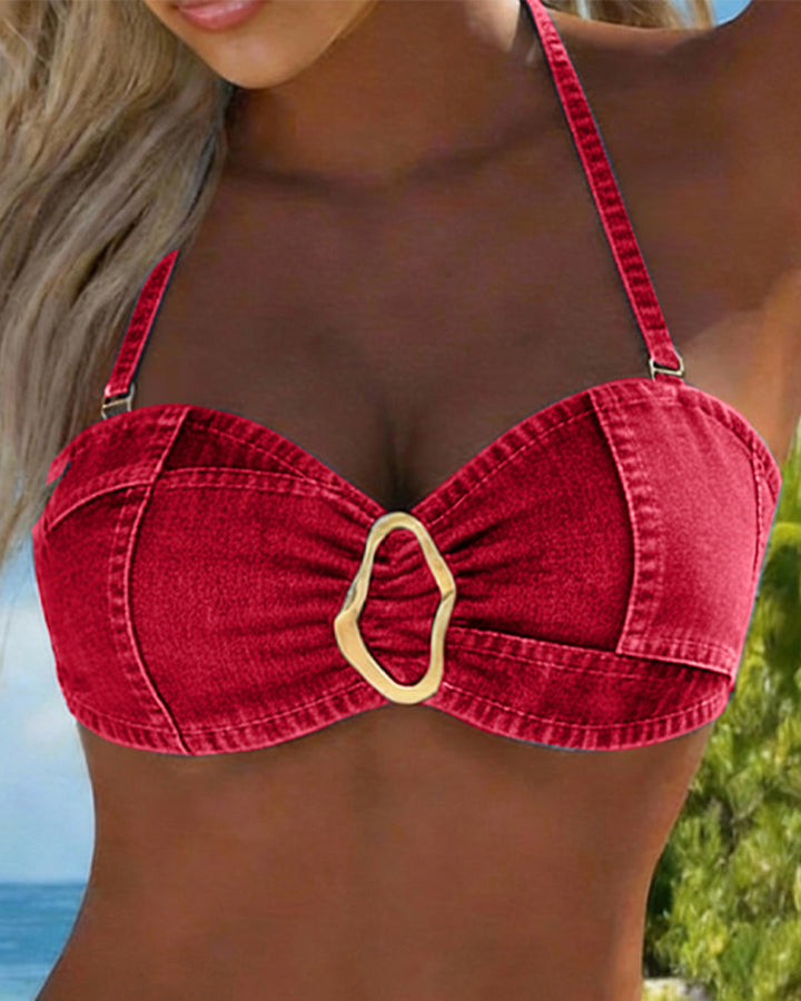 Patricia | Bikini de Dos Piezas con Tirantes y Hebilla de Metal
