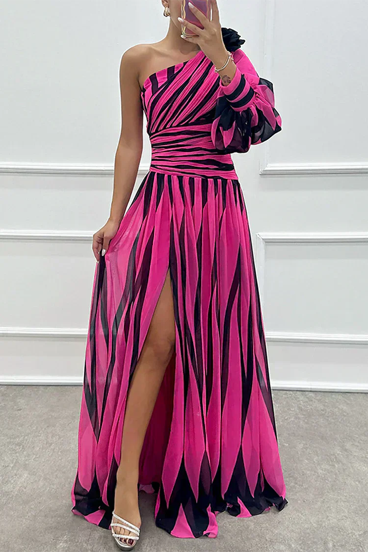 Shiloh | Vestido Largo Elegante a Rayas