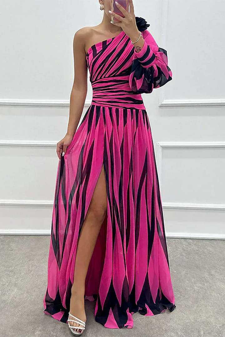 Shiloh | Vestido Largo Elegante a Rayas