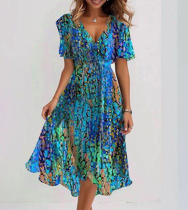 Sapphire | Vestido Midi Azul Fresco