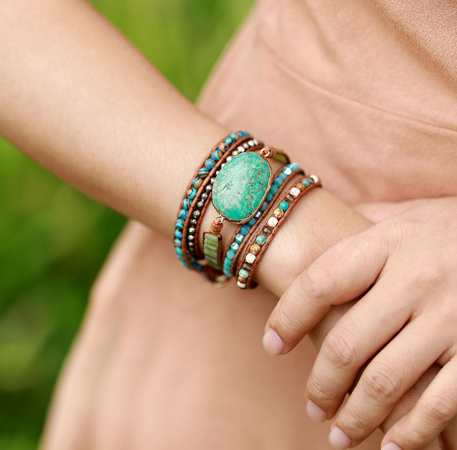 Pulsera de Protección de Amazonita Sanadora