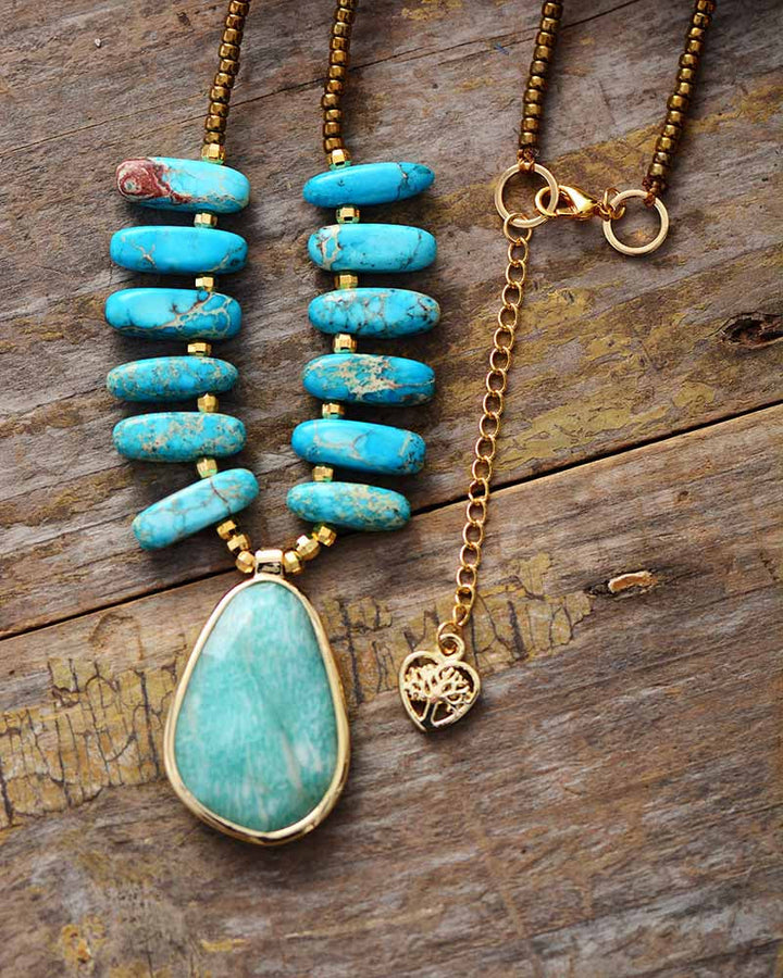 Collar de Piedra Amazonita Natural
