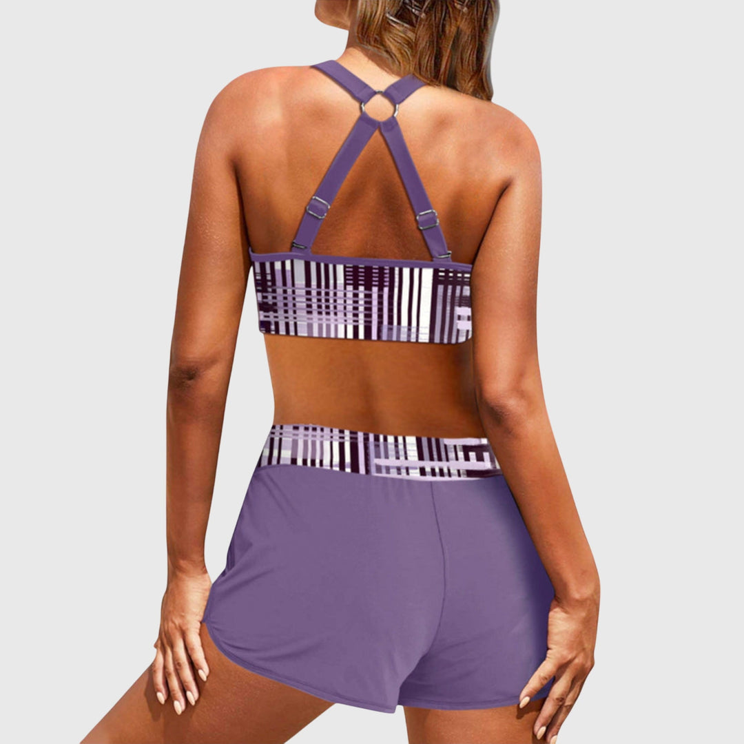 Bianca | Bikini de Cintura Alta con Textura Acanalada