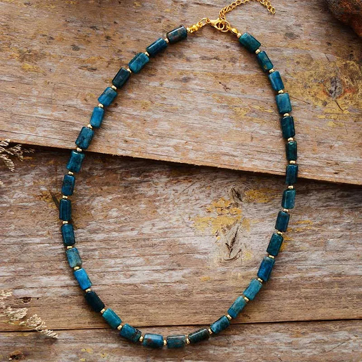 Collar Choker de Apatita Natural