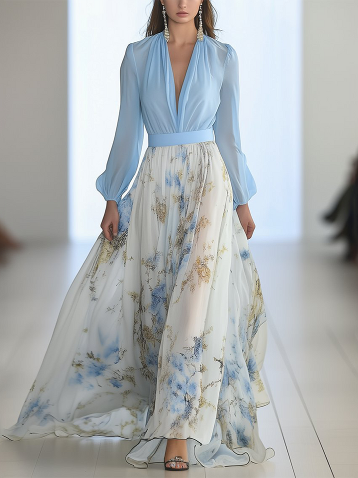 Audrey | Hermoso Vestido Maxi con Estampado Floral