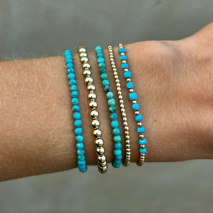 Pulsera Chic de Perlas de Oro y Turquesa