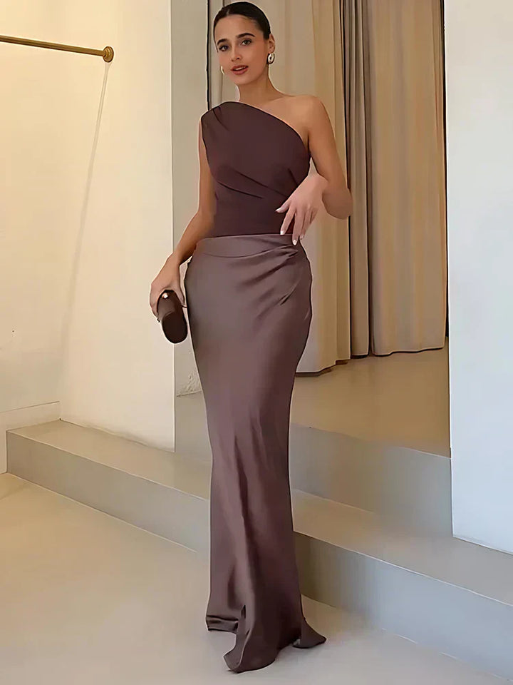 Ashley | Vestido Maxi con Culpabilidad en Satén