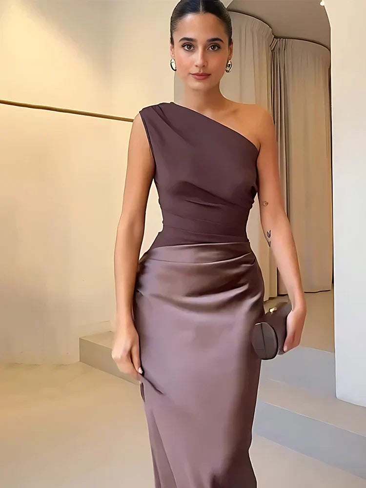 Ashley | Vestido Maxi con Culpabilidad en Satén