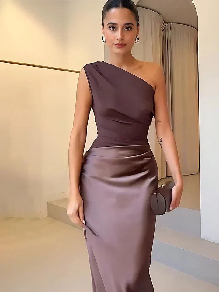 Ashley | Vestido Maxi con Culpabilidad en Satén