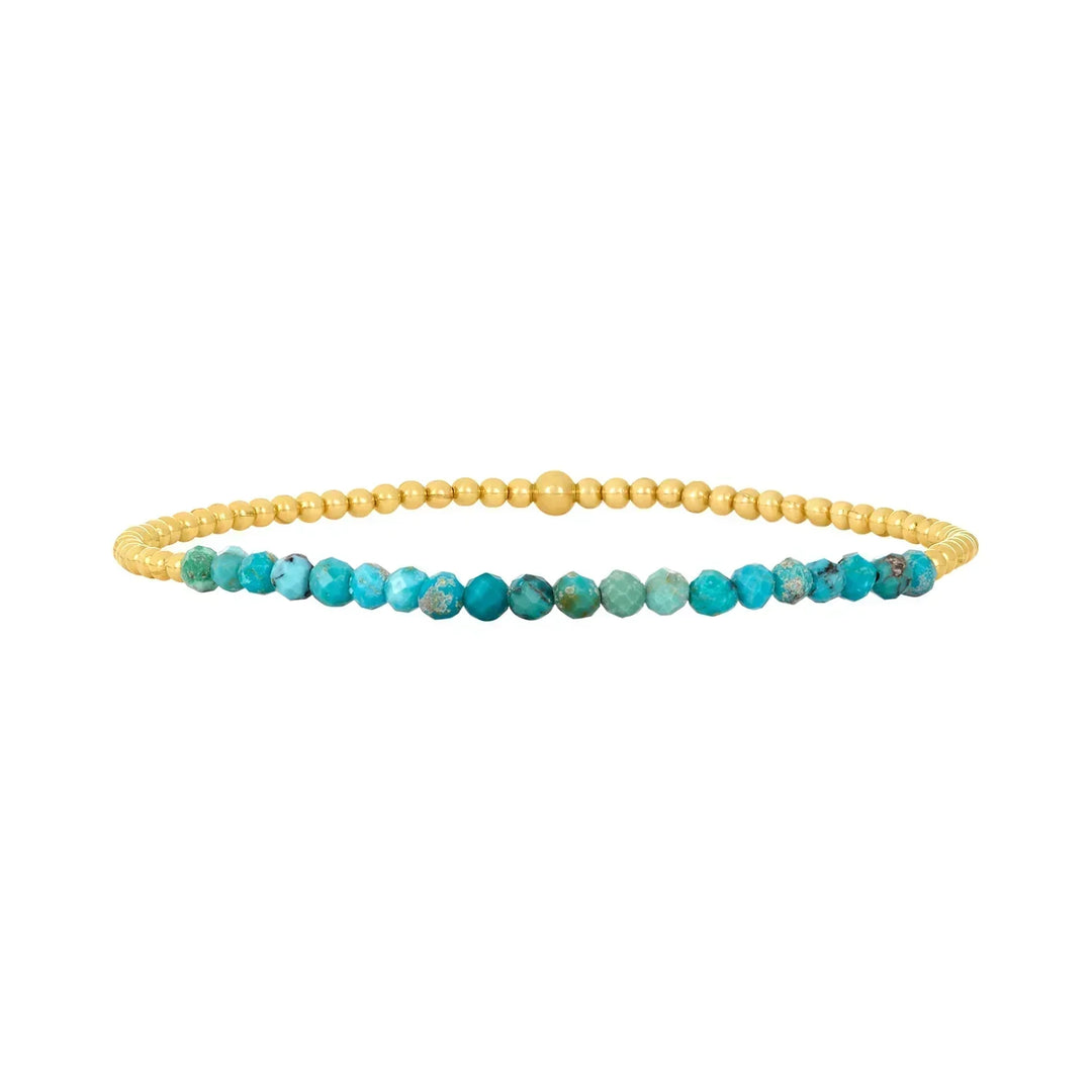 Pulsera Chic de Perlas de Oro y Turquesa