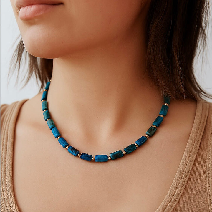Collar Choker de Apatita Natural