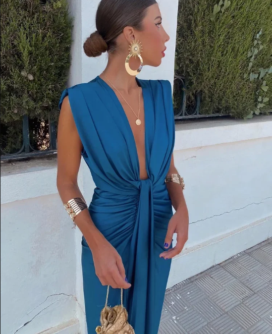 Rosa | Vestido Elegante con Pliegues