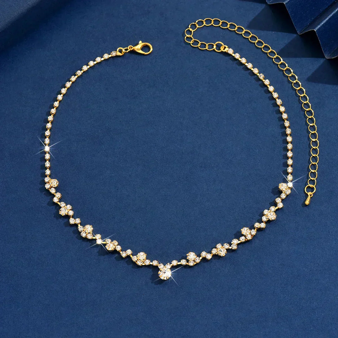 Collar de novia elegante con diamantes