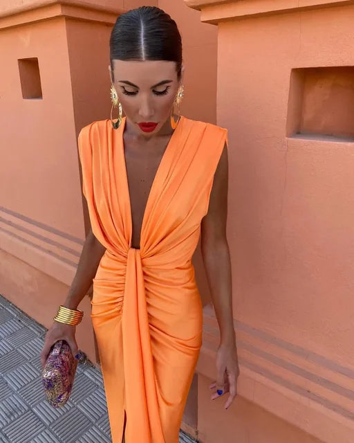 Rosa | Vestido Elegante con Pliegues