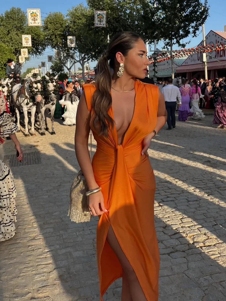 Rosa | Vestido Elegante con Pliegues