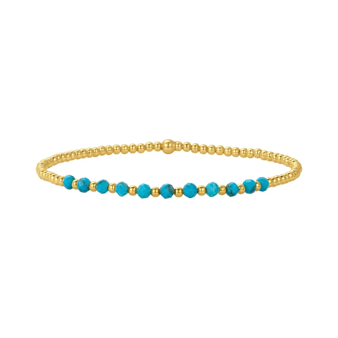 Pulsera Chic de Perlas de Oro y Turquesa