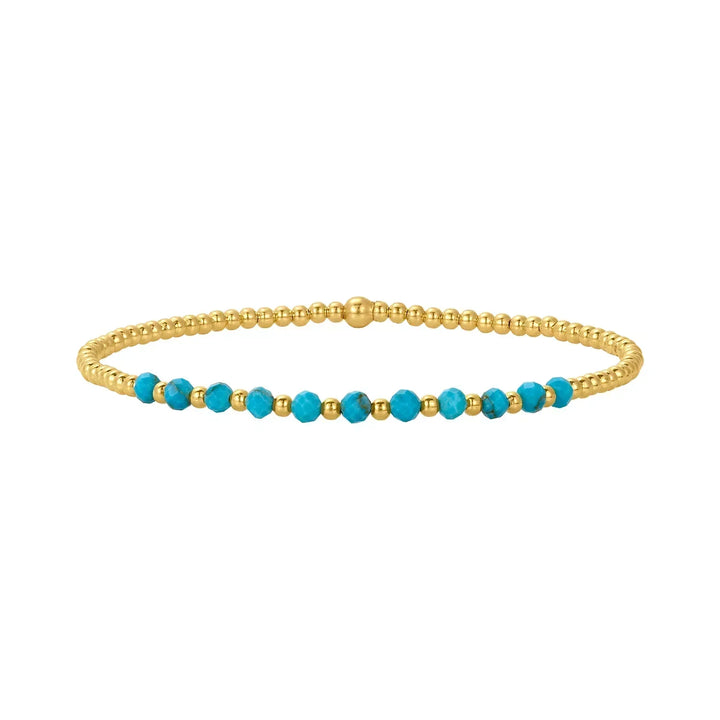 Pulsera Chic de Perlas de Oro y Turquesa