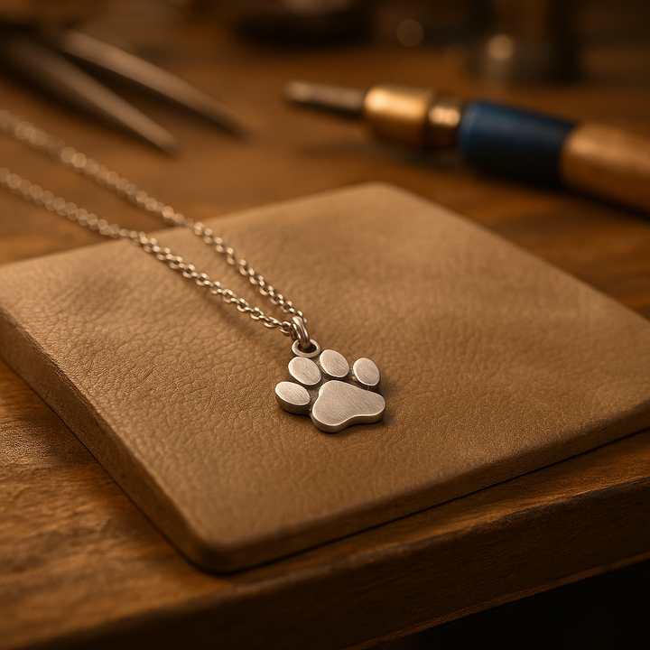 Collar Elegante de Patita de Plata