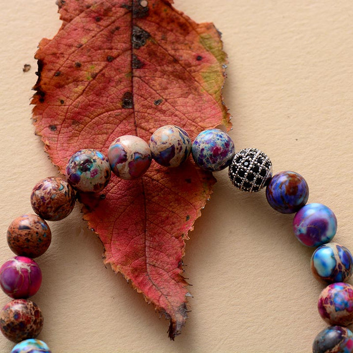 Pulsera de cuentas de amatista Boho-Chic