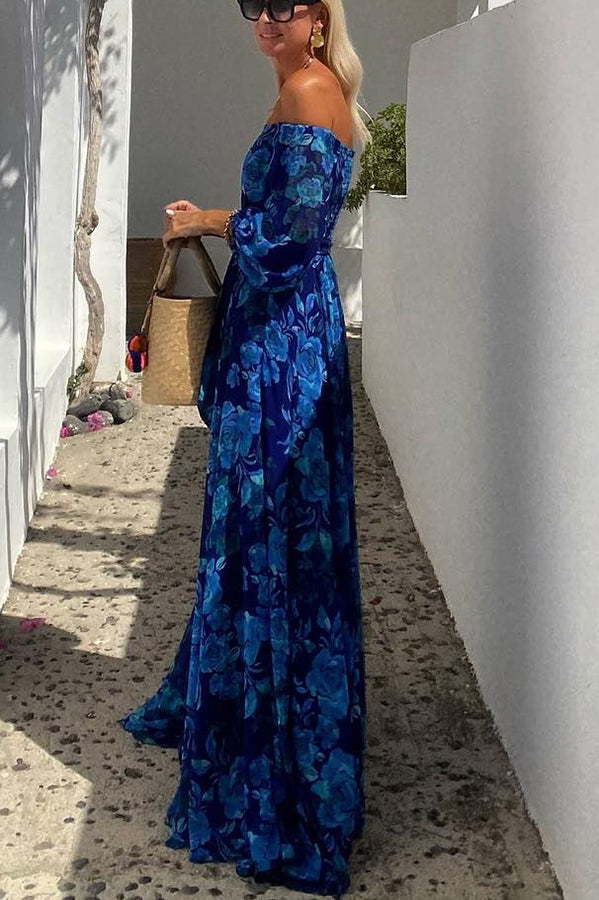 Francesca | Vestido largo con estampado floral