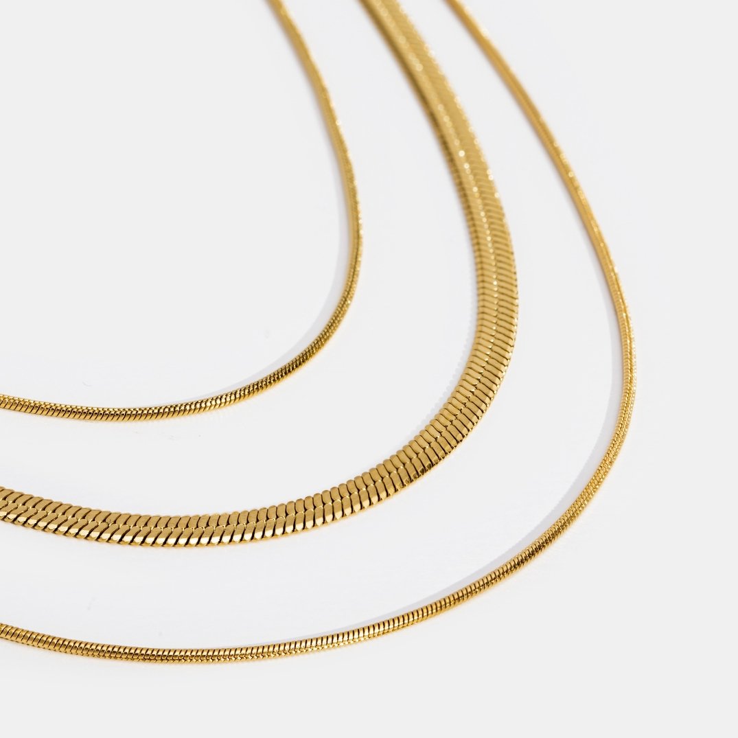 Collar de Oro Multicapa