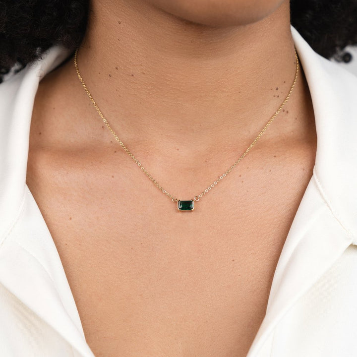 Collar de Esmeralda Verde