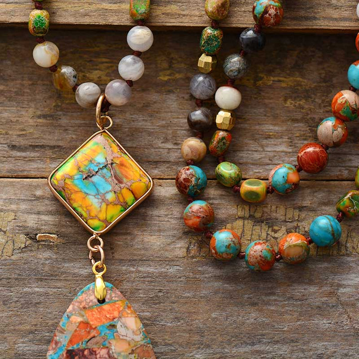 Collar Espiritual de Jaspe Intenso