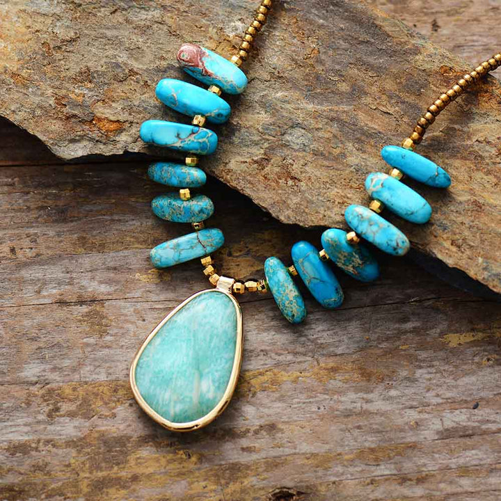 Collar de Piedra Amazonita Natural