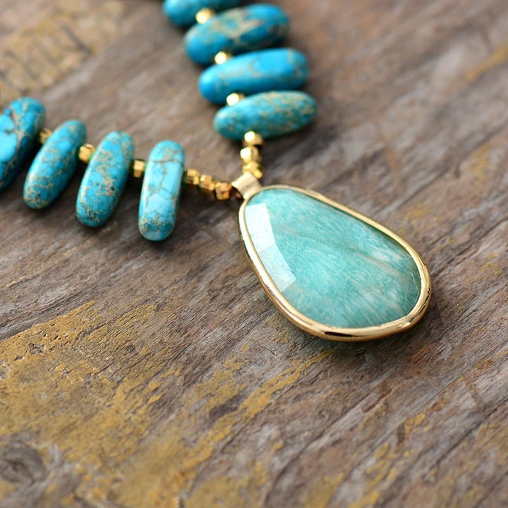 Collar de Piedra Amazonita Natural