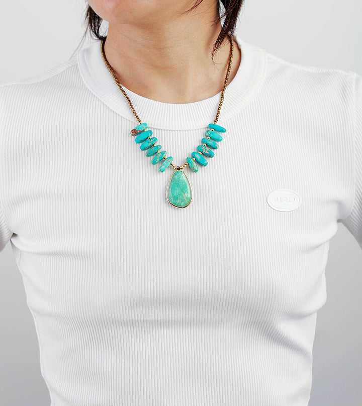 Collar de Piedra Amazonita Natural