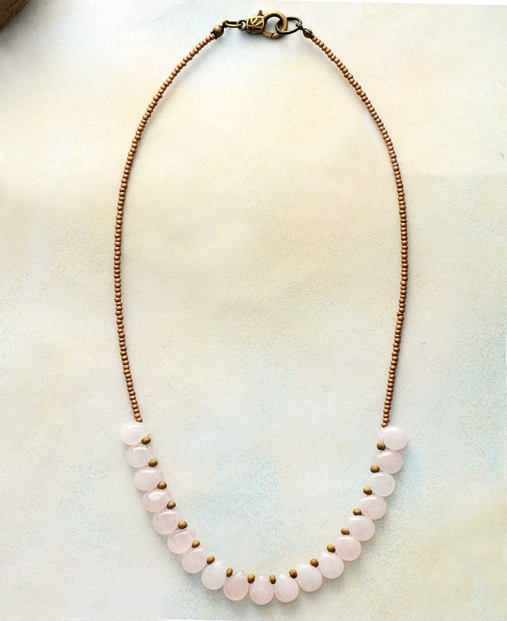 Collar de Cuarzo Rosa Regal