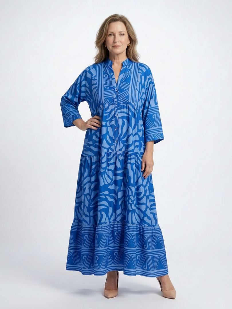 Marielle | Vestido Midi con Botones en el Frente