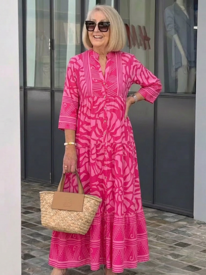 Marielle | Vestido Midi con Botones en el Frente