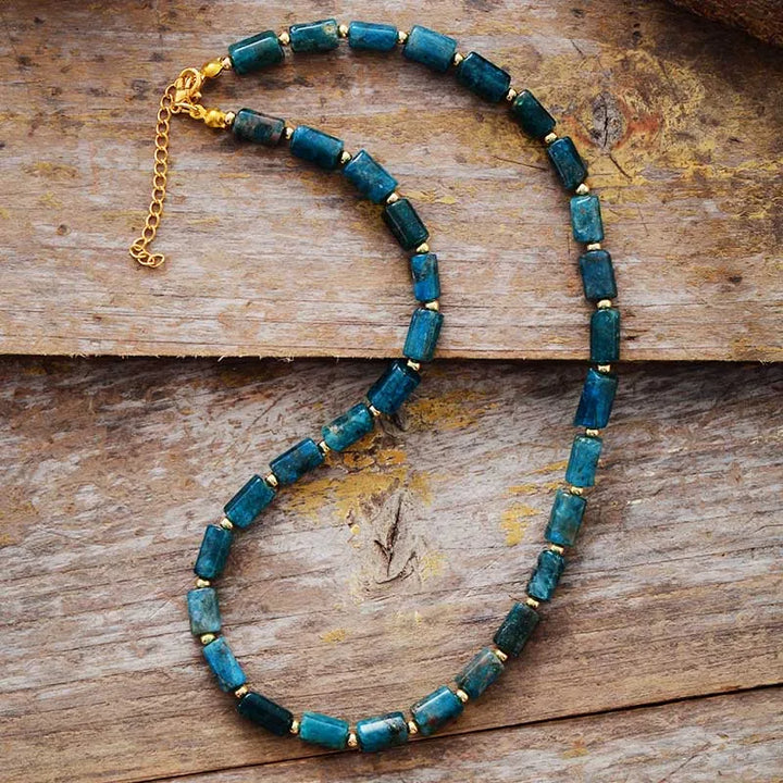 Collar Choker de Apatita Natural