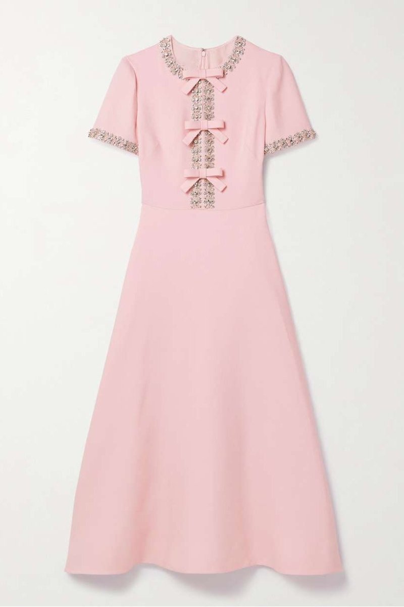 Zoe | Vestido Midi con Lazo y Crystal Embellished